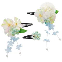 【在庫処分】女の子 飾り 花 袴 髪 着物 振袖 成人式 和装 卒業式 七五三 結婚式 髪留め 浴衣 子供 和風 髪飾り 高級造花 ヘアアクセサリー [OTAKUMARKET] 3タイプ 3カラー