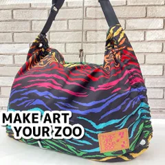 MAKE ART YOUR ZOO ナイロン2wayショルダーバッグ ジラフ柄 MAKE ART YOUR ZOO ナイロン2wayショルダーバッグ ジラフ柄