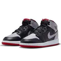 [ナイキ] エア ジョーダン 1 ミッド J AIR JORDAN 1 MID ブラック/ファイヤーレッド/ホワイト/セメントグレー DQ8423-006 日本国内正規品 23.0c [ブラック/ファイヤーレッド/ホワイト/セメントグレー] [23.0 cm]