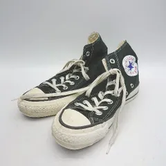 ◇ Θ CONVERSE コンバース ロゴ入り キャンバススニーカー サイズ4 ブラック レディース メンズ E  【1410290057377】