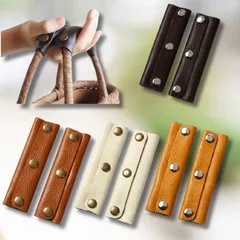 バッグ ハンドルカバー PUレザー 持ち手カバー 痛み防止 負担軽減 スナップボタン付き 手提げ 肩掛け用 レザーカバー 2個セット 取っ手カバー 通勤 通学 買い物 トートバッグ ショルダーバッグ ブラック ホワイト ブラウン イエロー プレゼント