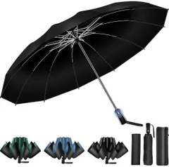 折りたたみ傘【2024年逆折り式&12本骨強化型 】折り畳み傘 おりたたみ傘 ワンタッチ 自動開閉 UPF50+ UVカット 超撥水 メンズ傘 超大サイズ 長持ち 耐強風設計 頑丈男子日傘 晴雨兼用 梅雨対策 台風対応 豪雨対応 紫外線遮蔽 収納ポーチ付き