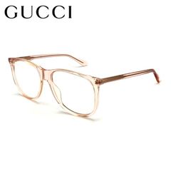 GUCCI グッチ サングラス アイウェア GG0263S 007 ウェリントン型 メガネ 眼鏡 ロゴ クリアレンズ 57□17-145 ケース付き