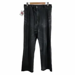 メゾンマルジェラ Maison Margiela Black Raw Resin Trousers メンズ JPN：46 のサムネイル