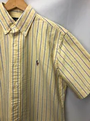 RALPH LAUREN コットン ストライプ ボタンダウン 半袖シャツ CLASSIC FIT 06051410 01サイズS