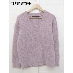◇ KBF+ アーバンリサーチ Vネック 長袖 ニット セーター サイズONE パープル レディース 【中古】 【1104290000340】
