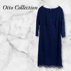Otto Collection ネイビー レースワンピース　膝丈