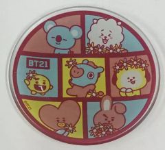[중고]접시·그릇 유리 플레이트 컷 분할 [BT21 5주년 기념 아트전 ~Always together~ 한정 복권 Wish Flower Lottery] B상