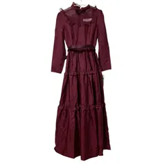 RE192 【新品タグ付き】SOIR LYRIQUE ソワールリリック フォーマル ロングドレス ワインレッド 豪華 レディース Sサイズ
