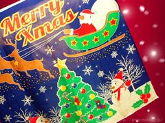 送料込特大メリークリスマス LED 2D ブリリアントライト 横約100センチ 