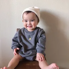 レモン柄やわらかロンパース