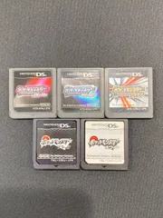 【七重浜25-1-070509】中古品 ポケットモンスター プラチナ ダイヤモンド パール ブラック ホワイト 5本セット まとめ売り ポケモン DS ソフト ゲーム
