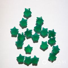 グリーンオニキス スター カット 星【ビーズフレンド レシピ掲載】
