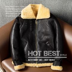 ⭐︎状態良好　B-3タイプ本革シープスキンジャケット ブラック/ベージュ 楽天市場】シープスキン 復刻30's USAF TYPE B-3 ムートン