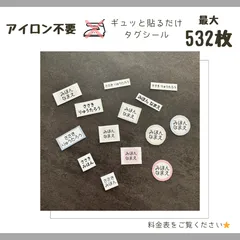 A・B・Dタイプ ⭐️人気商品⭐️ お名前シール タグシール アイロン不要 ノンアイロン 入園入学介護のサムネイル