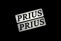 EE-500-2 PRIUS 銀黒 アクリル2層 ステッカー トヨタ プリウス 30 40 50 60 PHV α 前期 後期 モデリスタ 2枚1セット