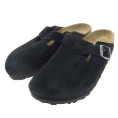 BIRKENSTOCK ビルケンシュトック BOSTON ボストン スエード レザー サンダル ブラック系 39【中古】