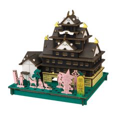 hacomo 岡山城 玩具 おもちゃ 組立式 工作 ダンボール クラフト 小学生 春休み GW 夏休み 冬休み 宿題 工作キット インテリア PUSUPUSU プスプス