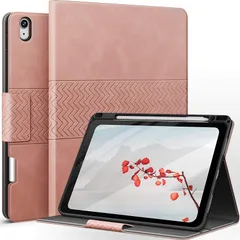 【新品】 auaua iPad Air 11 インチ M3/M2 (2025/2024) ケース iPad Air 第5/4世代 ケース10.9インチ 2022/2020 ペンシル ホルダー収納 オートスリープ機能 ひび割れない PUレザー製スマート (ピ 1