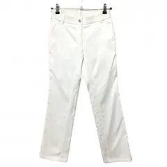 アダバット パンツ 白 裏微起毛 ウエストゴム レディース 36(S) ゴルフウェア adabat