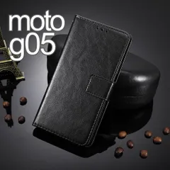 moto g05 手帳型 ブラック スマホケース