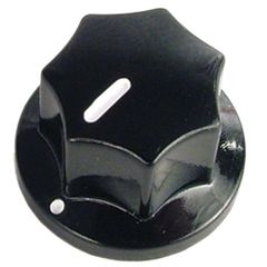 ノブ Knob - Plastic, Set Screw, Small MXR Style, 0.75" diameter, Black