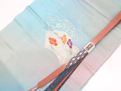 【京松】リサイクル着物 和装小物 帯揚げ帯締めセット 帯揚 帯締 金彩 暈し 金糸 高麗組 kyo7w07-798