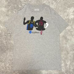 NBA NBAファイナル ウォリアーズ VS キャブス カリー・レブロン シルエットTシャツ adidas 古着 バスケ