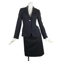 09【新品同様】ザ スーツカンパニー シー スカートスーツ 上36 下38 ブラック 黒 7号 S SUPER110's 秋冬春 ★極美品★送料無料★