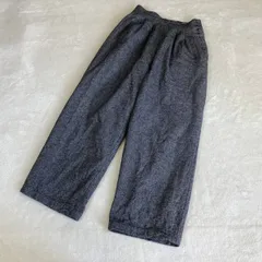 【ビームスハート】パンツ　BEAMS　グレー　美品　S　起毛ツイル ボタン　タック ワイドパンツ ウエストゴム Y2K　フェアリーグランジ