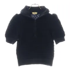 FENDI (フェンディ) レーヨン ナイロン 半袖 ポロシャツ トップス ネイビー レディース FZX532 AD5J