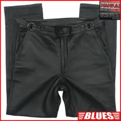 NANKAI 南海部品 ナンカイ レザーパンツ XL 本革 メンズ 黒  革パンツ 本皮 レザーパンツ_ウエスト83cmから87cm一覧←SEULB屋着古← JJ1210