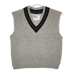 MHL. - MHL. 595-4261501 TOUGH WOOL RIB サイズ2 ウールVネック