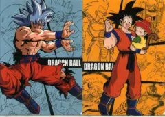 【中古】クリアファイル 孫悟空(孫悟飯抱っこ)＆孫悟空(身勝手の極意) 描き下ろしクリアA4ファイル～孫悟空ヒストリー～(2枚セット) 「一番くじ ドラゴンボール 超戦士バトル列伝Z」 K賞