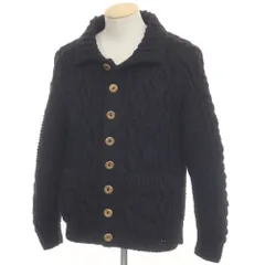 【中古】インバーアラン INVERALLAN 3A ウール 襟付き カーディガン ブラック【サイズ表記なし（S位）】【メンズ】のサムネイル