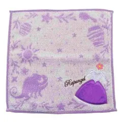 ディズニー 抗菌防臭ジャガードハンカチタオル ラプンツェル 「パープルドレス」