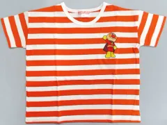 【中古】Tシャツ アンパンマン おおきなアンパンマン ボーダーTシャツ オレンジ×ホワイト 110cmサイズ 「アンパンマン」 横浜アンパンマンこどもミュージアム限定