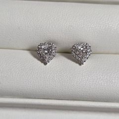 ハートダイヤモンドピアス ダイヤモンド 0.30/0.30/0.08