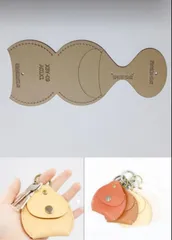 小銭入れキーケース  レザークラフトアクリル型