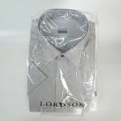 LORDSON ストライプシャツ ロードソン Ｙシャツ スーツ Lサイズ 半袖