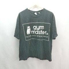◇ ｇｙｍ master カジュアル シンプル プリント ロゴ 夏 着回し 半袖 Tシャツ サイズM ブラック メンズ E 【1308160024355】
