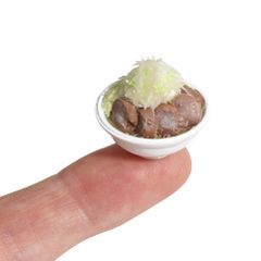 ミニチュア ラーメン二郎風 1点ものフードセット ぶた入りラーメン 食品サンプル