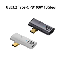 2in1 USB3.2 Type-C コネクター  PD100W 急速充電 10Gbpas データ転送 USB C アダプター ストラップホール 軽量 タイプC コネクタ スマホ タブレット PC 送料無料