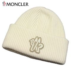 24AWモデル モンクレール MONCLER ユニセックス オンドリワッペン ニットキャップ【アイボリー】 3B00050 M1241 034/【2024-25AW】goods
