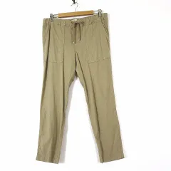 ベイフロー BAYFLOW パンツ イージー ベイカーパンツ テーパード リネン ストレッチ XL 4 カーキベージュ 大きいサイズのサムネイル