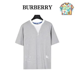 【今日WTO】Burberry V ネック フェイクツーピース T シャツ-LI70
