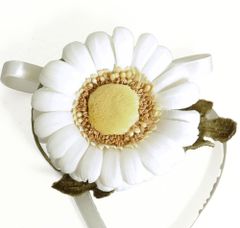 カネコイサオ・ピンクハウス系？★ひな菊の可愛いコサージュ ワンピ・帽子・バッグのアクセントに◎ オフホワイト系 ＊k3886