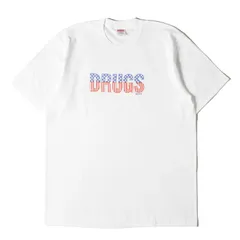 【新品】Supreme シュプリーム Tシャツ サイズ:L / 24AW 星条旗 DRUGSロゴ クルーネック Tシャツ (Drugs Tee) / ホワイト 白 / トップス カットソー 半袖【メンズ】