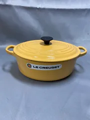 【ゆう出品】ル・クルーゼ　オーバル25㎝　サフランイエロー Amazon.co.jp: ルクルーゼ ココット・オーバル25cmサフラン