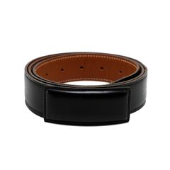 【楠本質店/元住吉】エルメス/HERMES　ベルト　レザーバックル　ブラック　サイズ：90　□I（2005年）　メンズ【中古】